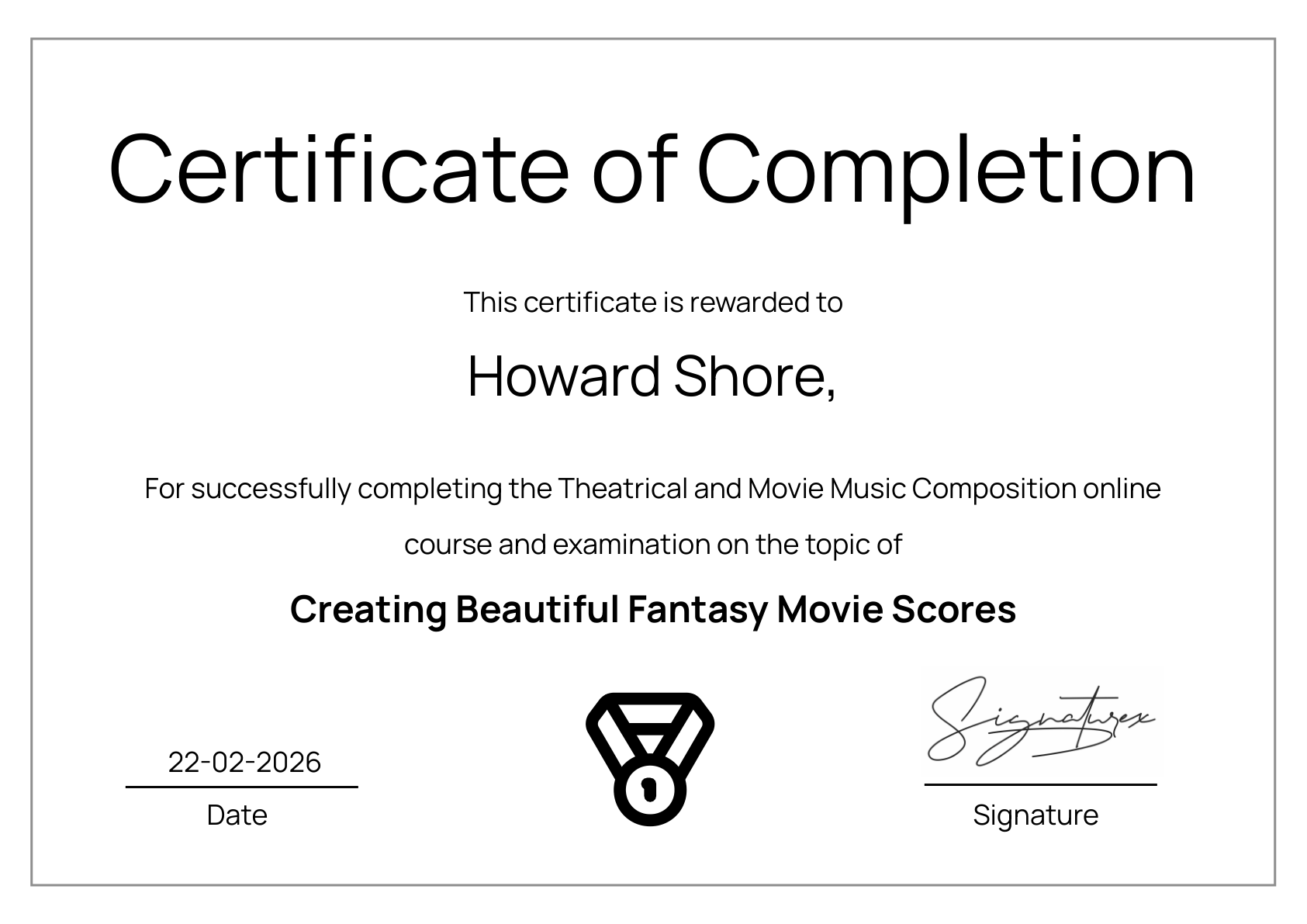 course certificate template preview